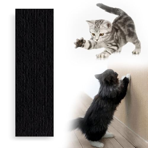 Kratzmatte Selbstklebend, 2025 Neues Kratzschutz Sofa Katze, Pet Claw Scratch Protection, Katzen Kratzmatte, Kratzmatte Katze Wand, Kann auf Möbeln, Boden, Wand Geklebt Werden (Schwarz, S) von laocaf