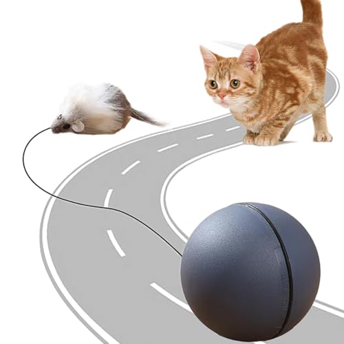 laocaf Interactive Cat Toy Ball, Neuer Katzenball Elektrisch, Löst das Problem der Langeweile Bei Katzen, Katzenball Elektrisch, Geeignet für Katzen und Hunde (grau) von laocaf