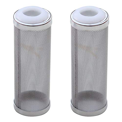 lasenersm 2 Stück Aquarium Tank Filter Aquarium Ansaugfilter 12mm Edelstahl Mesh Sieb Vorfilter Rohr Ansaugfilter Abdeckung Ansaugsieb Filter Guard für Aquarium Fischtank von lasenersm