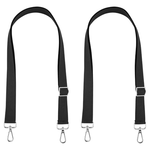 2stk Beinschnüre Pferdedecke, Elastisch Beinschnüre Pferdedecke Ersatz für Bauchgurt Pferdedecke mit Drehbarem Karabinerhaken Verstellbare Länge 55,5-102cm Schwarz(Doppelhaken) von lasuroa