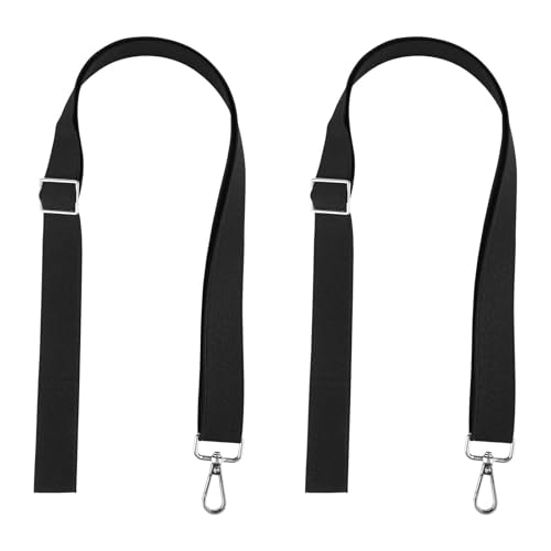 2stk Beinschnüre Pferdedecke, Elastisch Beinschnüre Pferdedecke Ersatz für Bauchgurt Pferdedecke mit Drehbarem Karabinerhaken Verstellbare Länge 55,5-102cm Schwarz(Einzelhaken) von lasuroa