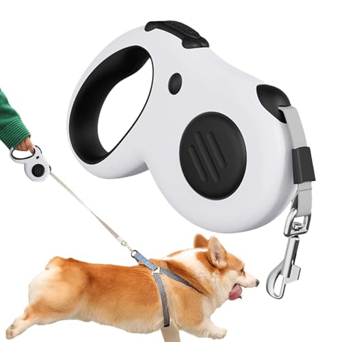 laxreheye Automatisch einziehbarer Haustiergurt, Hundegehgurt - 16 Fuß automatischer einziehbarer Gurt für Haustiere,Hundegurt mit ergonomischem Griff und verstellbarer Länge für Spielplatz und Garten von laxreheye