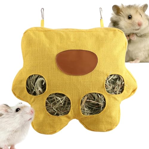 laxreheye Chinchilla Hay Feeder, Hasenheuständer, Heubeutel, Heubeutel, waschbar, Snack-Rack mit 4 Löchern für die Pflege von Lebensmitteln für die Ernährung laxreheye Chinchilla Hay Feeder, Hasenheuständer, Heubeutel, Heubeutel, waschbar, Snack-Rack mit 4 Löchern für die Pflege von Lebensmitteln für die Ernährung von laxreheye