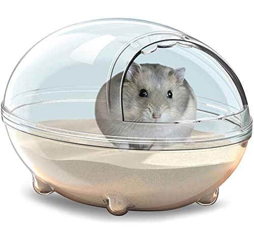 lazYYzal Hamster-Badezimmer, Hamster-Badewannen-Box, Staubbad für Hamster, Sandbadbehälter, Hamster-Badeschüssel, transparente Betten, Hamster-Badewanne, Toilette für Hamster-Zubehör, Größe L von lazYYzal