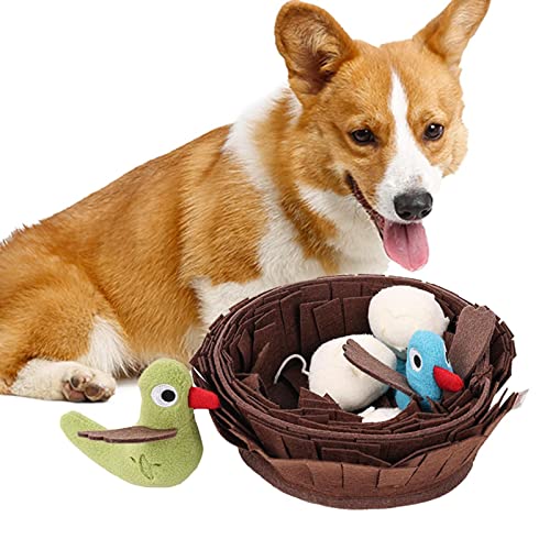 10-teiliges Hundespielzeug für Vögel, quietschendes Vogelnest, Schnüffel-Kauspielzeug – niedliches Tier-Hundespielzeug-Set für Welpen, kleine, mittelgroße und große Hunde Lear-au von lear-au