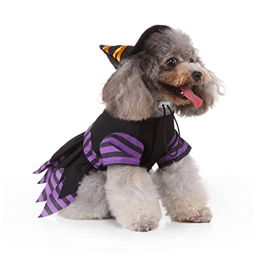 Hunde-Halloween-Kostüme, Zauberer-Hunde-Halloween-Kostüm, Welpen-Cosplay für kleine, mittelgroße und große Rassen, verkleiden sich Haustierkostüme Lear-au von lear-au