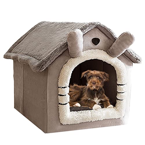 Tragbare kleine Hundehütte Waschbar Abnehmbar Hundehaus Katzenhaus Tragbar Warm Hundebett für Kleine Hunde Katzen Kaninchen Lear-au von lear-au