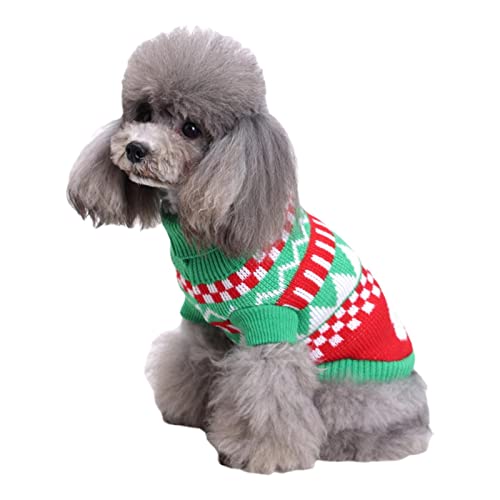 Weihnachtspullover für Hunde, Urlaub, Haustiermütze, Schal, Pullover, Kleidung, weicher Strick, um im Winter warm zu halten, Overalls für kleine, mittelgroße und große Hunde und Katzen Lear-au von lear-au