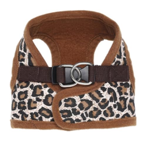 Hundegeschirr, Step-in-Hundegeschirr, Allwetter, Step-in-Weste, Geschirr für kleine und mittelgroße Hunde, verstellbar, Welpen, Katzen, Hundeweste, Geschirre (Leopard, XS) von leconpet