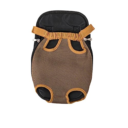 Leconpet Haustier-Trage-Rucksack, Beine Out Verstellbarer Haustier-Front-Katzen-Hundetrage-Rucksack, Einfache Passform, Hunde-Reiserucksack, Tragetasche für Wandern, Katzen (L, Kaffee-Gold) von leconpet