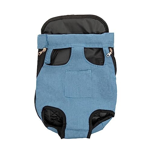 Leconpet Haustier-Trage-Rucksack, Beine Out Verstellbarer Haustier-Front-Katzen-Hundetrage-Rucksack, einfach zu montierender Hunde-Reiserucksack für Wandern, Katzen (S, hellblauer Denim) von leconpet