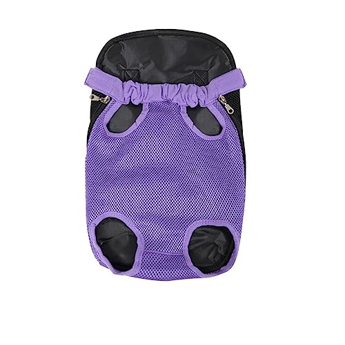 Leconpet Haustier-Trage-Rucksack, Beine Out Verstellbarer Haustier-Front-Katzen-Hundetrage-Rucksack, einfache Passform, Hunde-Reiserucksack, Tragetasche für Wandern, Katzen (L, lila) von leconpet