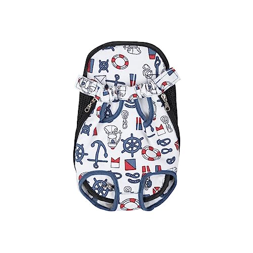 Leconpet Haustier-Trage-Rucksack, Beine Out Verstellbarer Haustier-Front-Katzen-Hundetragetasche Rucksack, Easy-Fit Hunde-Reiserucksack Tragetasche für Wandern, Katzen (S, Cartoon-Schiff) von leconpet