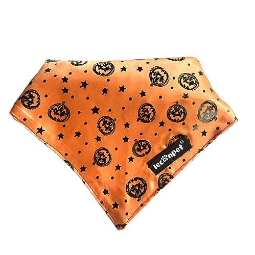 Leconpet Hundehalstuch für kleine, mittelgroße und große Hunde, weiches Dreieck, Welpen, Katze, Bandana, Lätzchen (Medium, Halloween) von leconpet