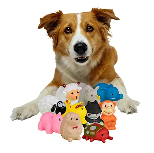 leconpet Quietschspielzeug für Hunde, grünes und sicheres Material, sehr weiches Quietschspielzeug für Welpen, kleine Haustiere, 10 Stück/Set von leconpet