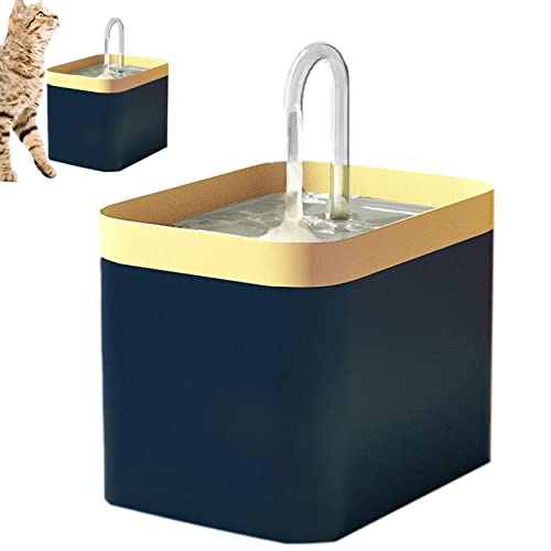 Trinkbrunnen für Haustiere, Ruhiger Trinkbrunnen für Katzen, Katzenbrunnen-Wassernapf mit 1,5 l Fassungsvermögen, Hundetrinkbrunnen-Wasserspender für mehrere Haustiere von lencyotool