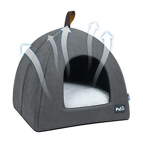 Hundebett Zelt | Faltbarer Hundelaufstall mit Matte | Katzenbett für Hauskatzen, Katzenhausmöbel für Haustier-Kätzchen-Zelthöhle, schaffen EIN Gefühl von Komfort, niedliche Hundebetten für von lencyotool