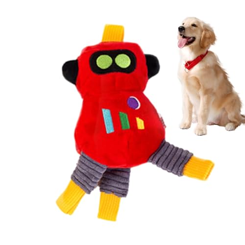 lencyotool Kuscheltiere für Hunde, Kauspielzeug, quietschende Hundespielzeuge - Weiches Roboter-lustiges Hundespielzeug, Plüsch-Kauspielzeug,Interaktives Hundespielzeug, süßes Welpenspielzeug für von lencyotool