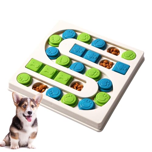 lencyotool Leckerli-Puzzle für Hunde, Puzzle-Futterspender für Hunde - Langsam fressendes Hundespielzeug - Rutschfester Puzzle-Napf, interaktives Hundespielzeug, Hunde-Anreicherungsspielzeug für das von lencyotool