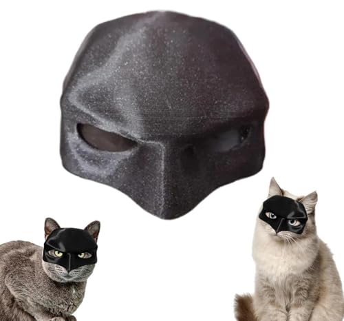 Batmans Maske für Katzen | Gedruckte Batmans Maske für Katzen | Batmans Katzen Maske Halloween Kostüm | Katzenmaske Cosplay Zubehör | Batmans Cat Masks Katzenbekleidung für Halloween Deko von leryveo