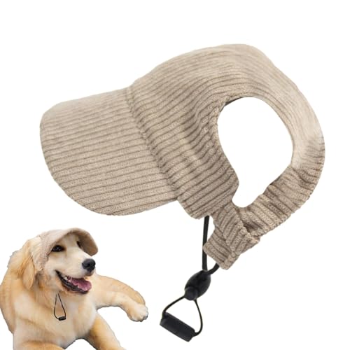 Leryveo Hundeballmütze, Baseballmütze für Hunde - Sportmütze für Hunde mit verstellbarem Kordelzug - Haustier-Outdoor-Reisehut, UV-Schutz-Sonnenhaube, modischer Sonnenhut für Welpen, kleine von leryveo