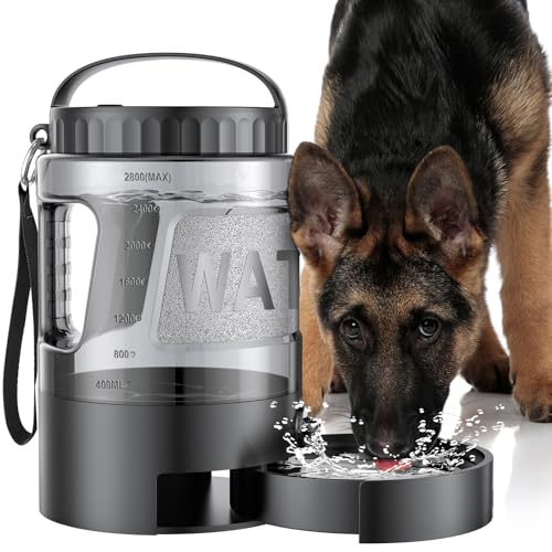 Lesotc 2024 Upgraded Dog Water Bowl Dispenser, 2,693.2 g Dog Water Bottle Dog Water Dispenser with Pull-Out Travel Water Bowls for Dogs, Dog Camping Essentials Travel Dog Bowls for Camping Hiking von lesotc