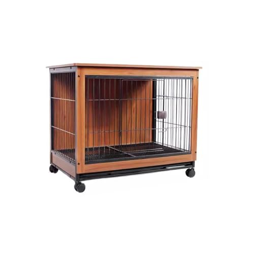 Hundekäfig/Katzenkäfig/Kaninchenkäfig – Haustierkäfig aus Holz – Zaun für kleine und Mittelgroße Hunde für zu Hause – Haustierkäfig für Hund/Katze/Kaninchen usw. – 78 x 56 x 70 cm(Brown) von lhyangroupao