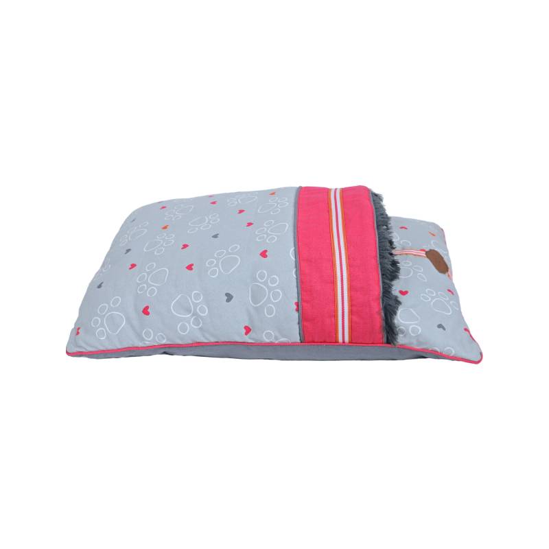 Lief! Girls Kissen mit Schlafsack - Grau/Rosa - 50 x 40 cm von lief!