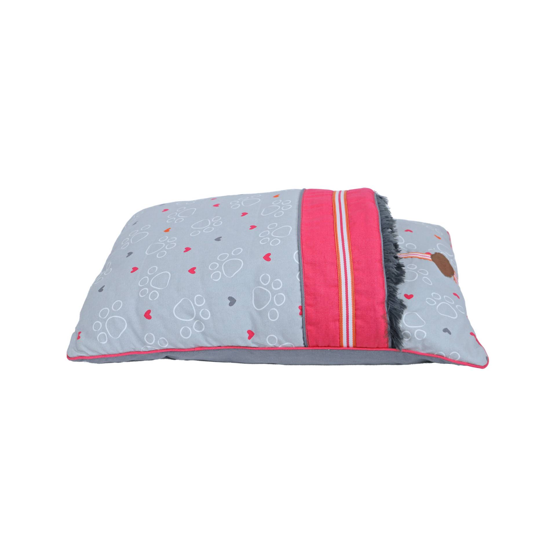 Lief! Girls Kissen mit Schlafsack - Grau/Rosa - 85 x 60 cm von lief!