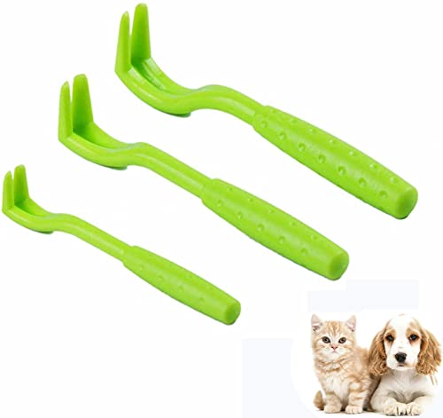 Tick Remover Tool 3pcs Zeckenpinzette,3 Größen Zeckenentferner,Grün Zeckenzange Zeckenzange für Hunde Katze,Set Zeckenhaken Zeckenentferner für Hund,Katze,Pferd von linvshi shop