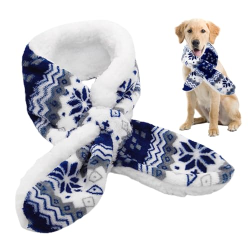 Flanell-Hundehalsband, warme Hunde-Bandanas | Winter-Hunde-Halswärmer, Plüsch-Schal, Welpen-Katzen-Kostüm-Zubehör - Feiertags-Haustier-Schal, Halsbekleidung, Haustier-Schal, Plüsch-Schal, Neujahr, Wei von lisutupode