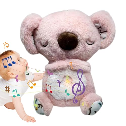 lisutupode Schlummer Koala Kuscheltier, Atmendes Tier, Sleeping Relief Koala Plüschtier, Beruhigender Koalabär, Schlaf Koala Kuscheltier Mit Atembewegung Und Musik, 30x20cm von lisutupode