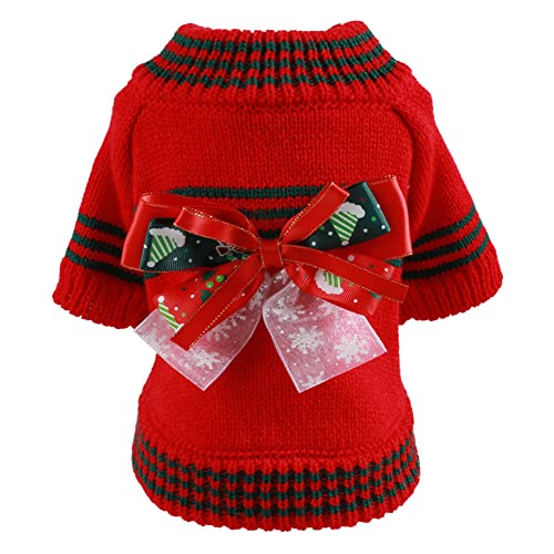 liuduo Hundebekleidung Warm Weich Gestrickt Weihnachten Katzen Pullover Bequem Hunde Katzen Kleidung Herbst Winter Haustier Produkte von liuduo