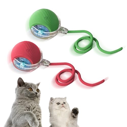 liuer Interaktiver Spielball für Katzen, 2 Stück Magic Ball Hund Interaktives Spielzeug für Hunde und Katzen Interaktives Hundeball Elektrisch Mit Schwanz Hundespielzeug Katzenspielzeug Intelligentes von liuer