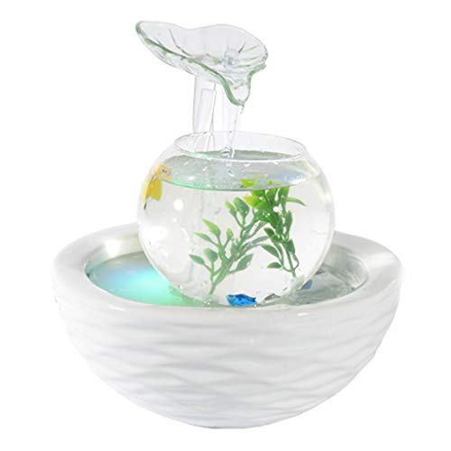 DALIZHAI777 Aquarium Kreative Handgemachte Keramik Aquarium Aquarium Mode Brunnen Zerstäubung Befeuchtung Wohnzimmer Aquarium Dekoration Fischglas (Color : C) von liushop