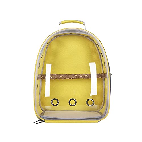 jbshop Vogelkäfig Pet Parrot Carrier Bird Reisetasche Rucksack Space Capsule Tragbare und atmungsaktive Sightseeing Outdoor Transparent Vogel Reise Käfig Papageienkäfig von liushop