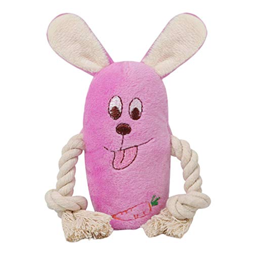 llasm Dog Toys PlüSchtier Hund Hundespielzeug Welpen Resistent Gegen BeißEnde ZäHne Hunde Kauspielzeug Hundekuscheltier Kauspielzeug Welpen Rabbit,Random Color von llasm