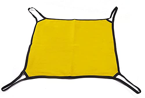 Katzen Hängematte Katzenhängematte, Haustierkäfig-Hängematte, Katzenhängebett Schlafen Schaukelstuhl Riemen Puppy Kitty Weicher Plüsch Baumwolle Einstellbar,Orange llxyzrzbhd713(Color:Yellow) von llxyzrzbhd