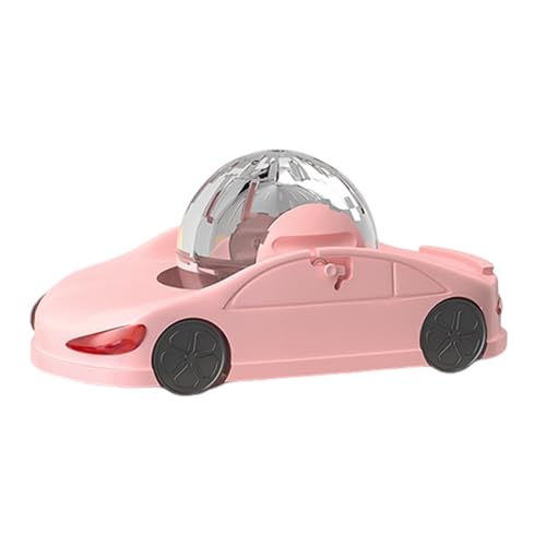 locwanot Silent Hamster Laufrad - Transparenter Fahrzeug Laufball für Hamster, Frettchen & Meerschweinchen - Ideales Fitnessspielzeug für Kleintiere (29,5 x 16,5 x 12 cm) Rosa von locwanot