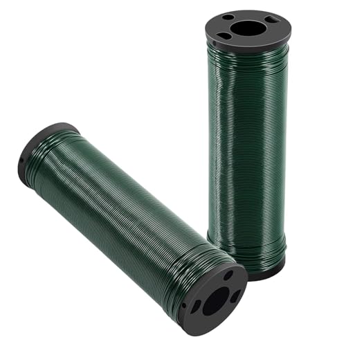 lohill 2 Rollen Bindedraht, 200m x 0,67mm Wickeldraht, Gartendraht Floristendraht Basteldraht Wickeldraht für Pflanzen Blumen Garten Daheim (100 m/Rolle) von lohill