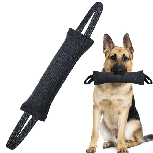 lomdung Beisswurst für Hunde 30 cm mit Zwei Schlaufen, Hundebiss Schlepper Spielzeug, Kauspielzeug für Hunde, Interaktives Hundespielzeug, Hundezähne Trainieren, Zum KauenTauziehen Haustiertraining von lomdung