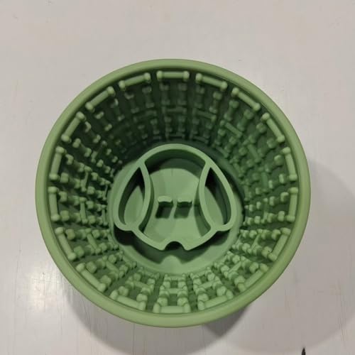 Dog Slow Feeder Lick Bowl, Fun Feeder Slow Bowl, Slow Feeder Dog Bowl, Anxiety Relief Dog Licking Mat Bowl (Grün, L) von longjunjunfashion