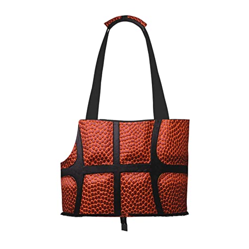 Basketball-Liebhaber-Ball-Textur, weiche Seiten-Reise-Haustier-Tragetasche, Handtasche, tragbare kleine Haustier-Tragetasche, Umhängetasche von losolese