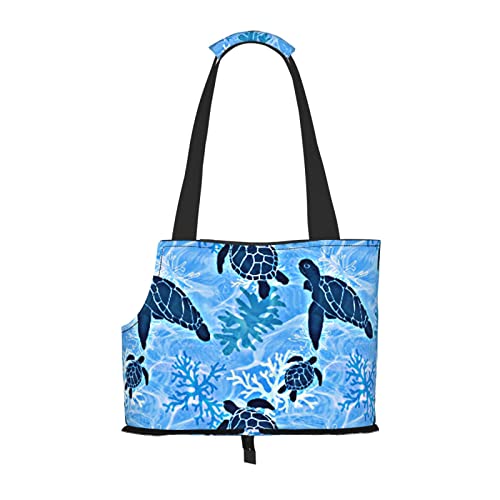 Save Sea Turtle Blue Dreams, weiche Seitentasche für die Reise, Tragetasche für Haustiere, Handtasche, tragbare kleine Tragetasche für Haustiere, Umhängetasche von losolese