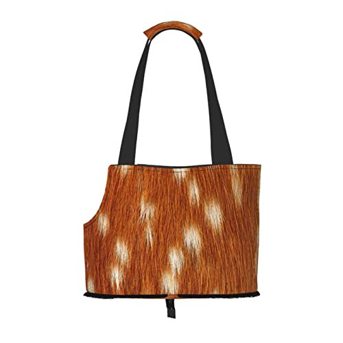 Sika Deer Skin Camouflage, weiche Seitentasche für Reisen, Tragetasche, Handtasche, tragbare kleine Haustiertrage, Umhängetasche von losolese