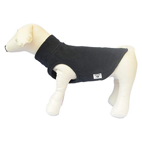 Hunde Winterweste Warm Atmungsaktiv Hund Polar Fleece Weste Jacke Leichter Wintermantel mit Leine Halsloch für Kleine Mittlere Große Hunde Schwarz S von lovelonglong