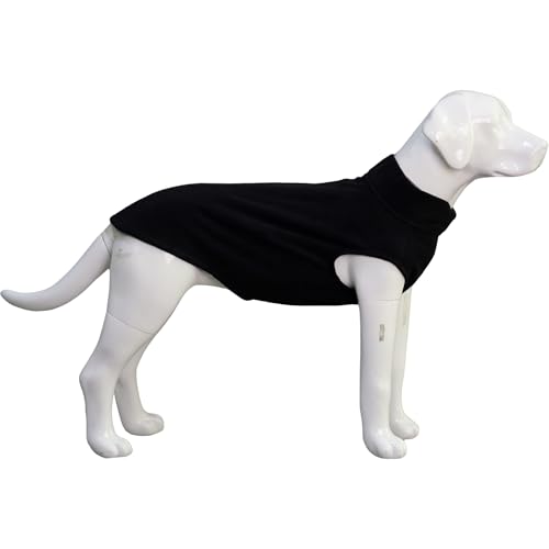 Hunde Winterweste Warm Atmungsaktiv Hund Polar Fleece Weste Jacke Leichter Wintermantel mit Leine Halsloch für Kleine Mittlere Große Hunde Schwarz XS von lovelonglong