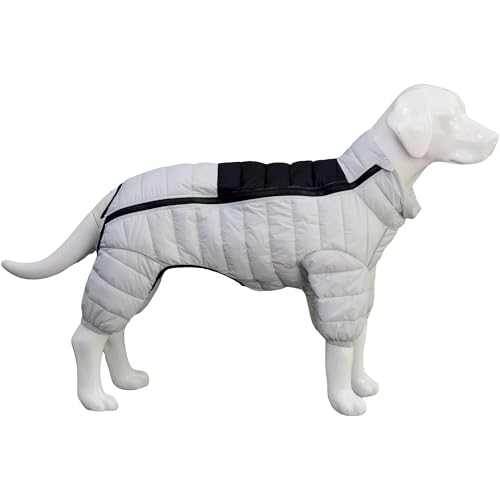 Hundemantel, warme Hundejacke, 4 Beine bedeckt, wasserdicht, Winddicht, reflektierende, warme Hundeweste, Hundeschneejacke für kleine, mittlere und große Hunde.Off White 4XL von lovelonglong