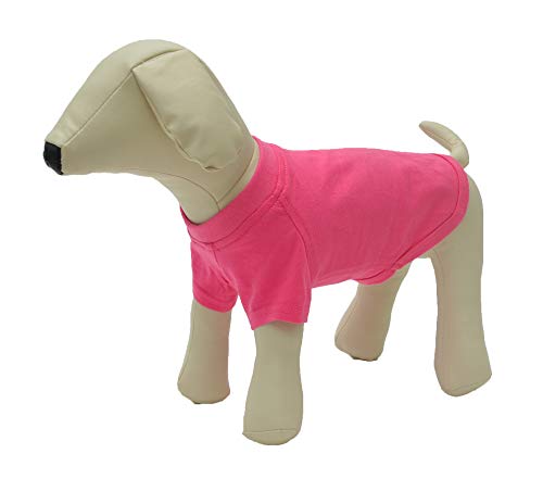 Lovelonglong Hund T-Shirt, 100% Baumwolle, Haustier T-Shirt, Hund-Unterhemd T-Shirts Für kleine Hunde Rosered L von lovelonglong