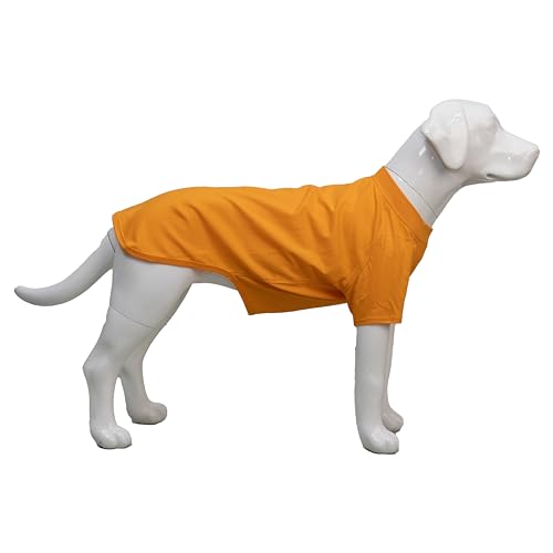 Lovelonglong Hund T-Shirt, 100% Baumwolle, Haustier T-Shirt, Hund-Unterhemd T-Shirts Für mittlere Hunde Orange XXL von lovelonglong